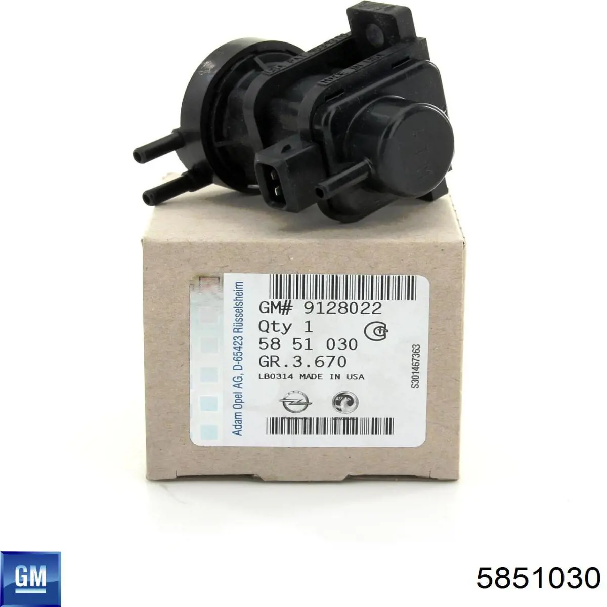 5851030 General Motors клапан преобразователь давления наддува (соленоид)