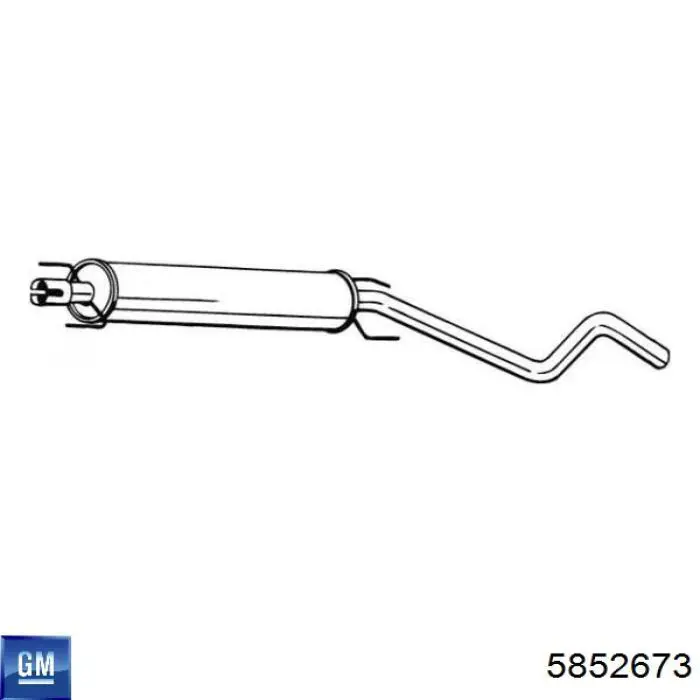 Центральная часть глушителя 5852673 General Motors