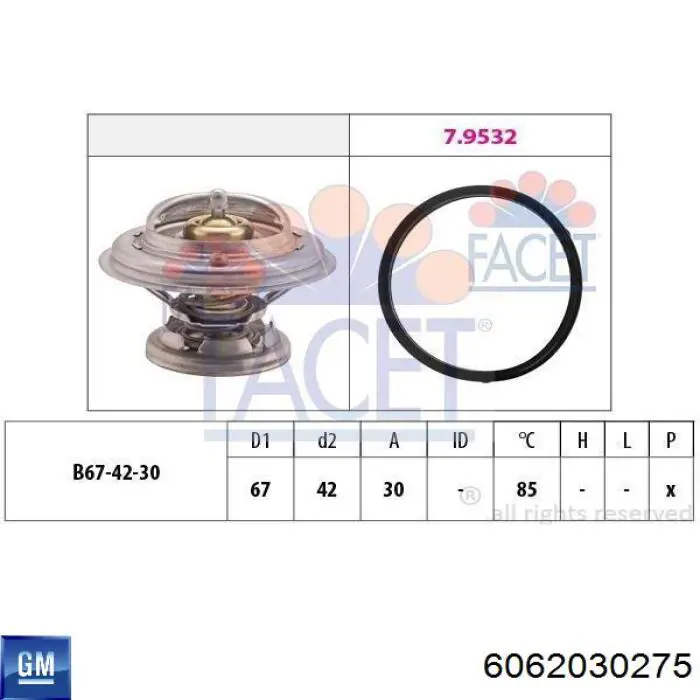 Термостат в корпусе General Motors 6062030275 цена, от 12.95 USD