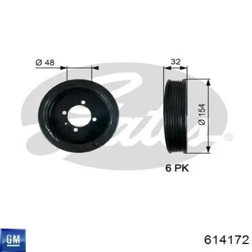 Шкив коленвала 614172 General Motors