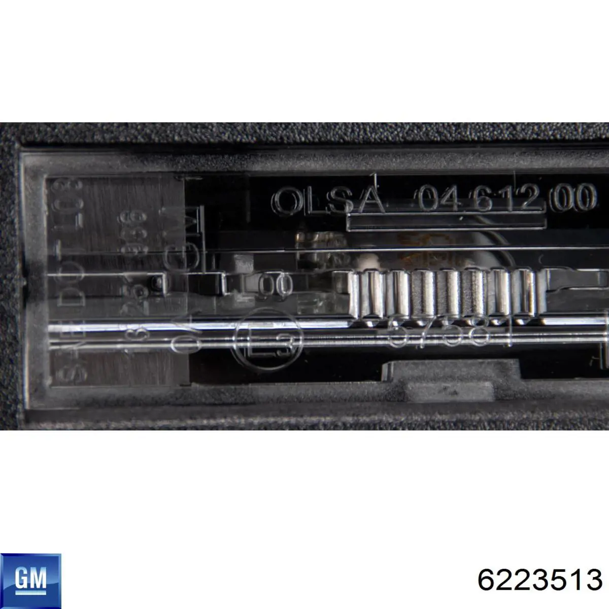 Фонарь подсветки номерного знака 6223513 General Motors