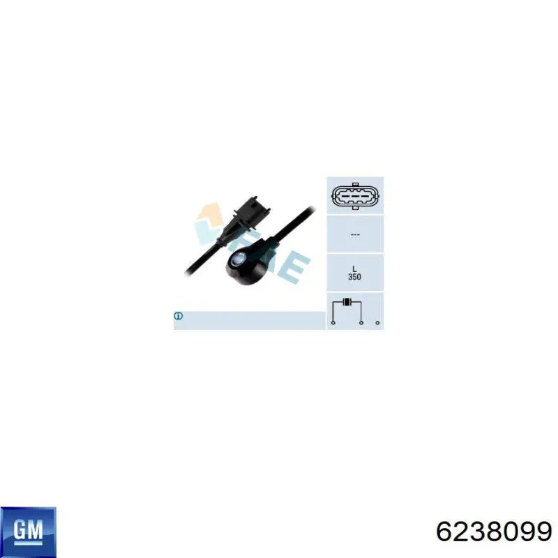Датчик детонации General Motors 6238099 цена, от 21.23 USD