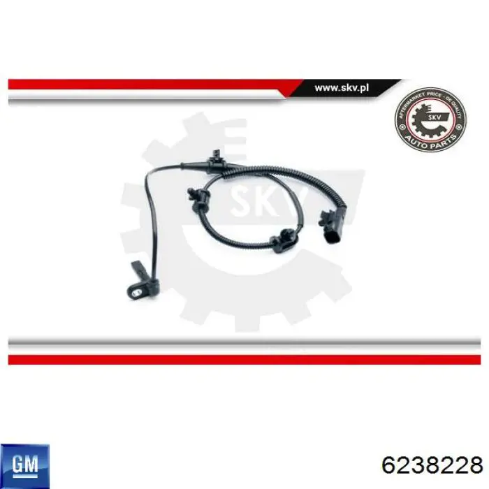 Датчик АБС передний 6238228 General Motors