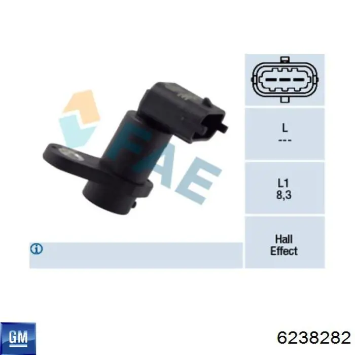 6238282 General Motors Датчик распределительного вала