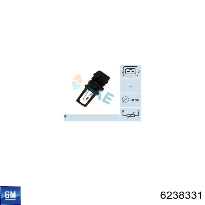 6238331 General Motors Датчик температуры окружающей среды