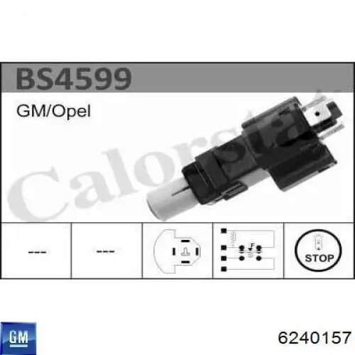 Датчик включения стопсигнала 6240157 General Motors