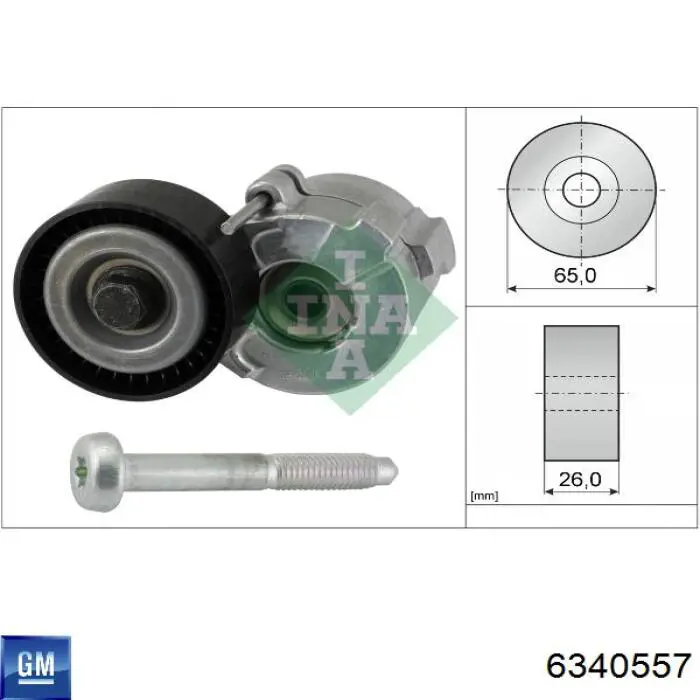 Натяжитель приводного ремня 6340557 General Motors