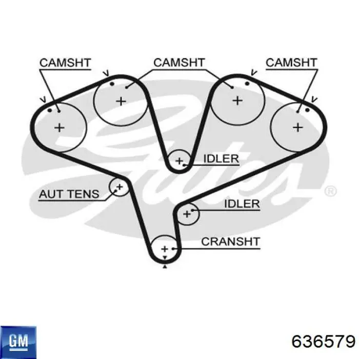 Ремень ГРМ 636579 General Motors