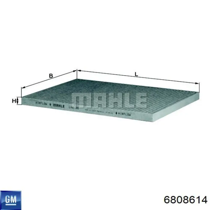 Фильтр салона 6808614 General Motors