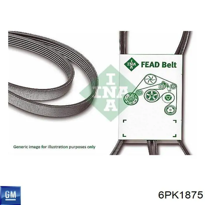 Клиновый ремень General Motors 6PK1875 цена, от 14.09 USD