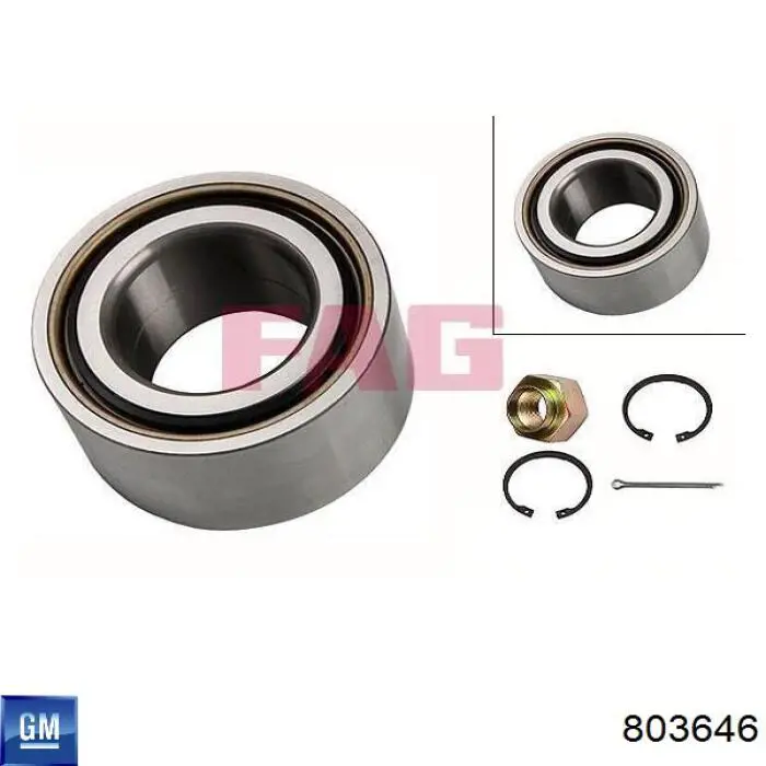 Комплект подшипника ступицы колеса General Motors 803646 цена, от 11.81 USD
