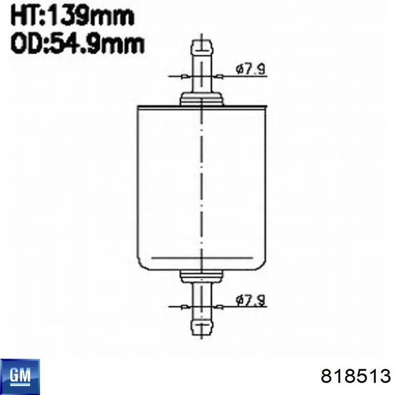 Фильтр тонкой очистки топлива General Motors 818513 цена, от 3.59 USD