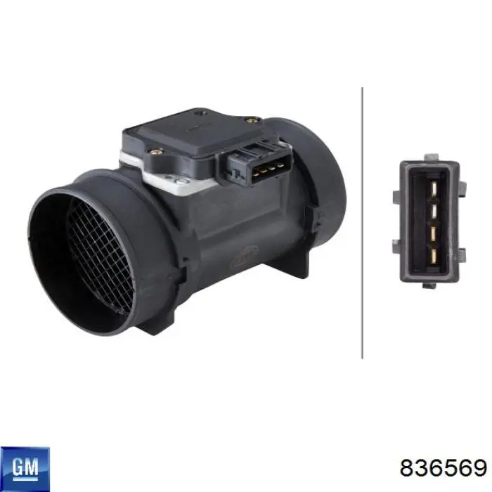 Датчик массового расхода воздуха General Motors 836569 цена, от 55.10 USD