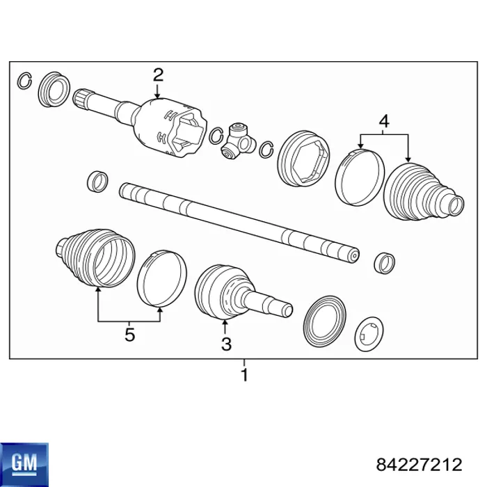 Привод передний правый General Motors 84227212 цена, от 102.71 USD