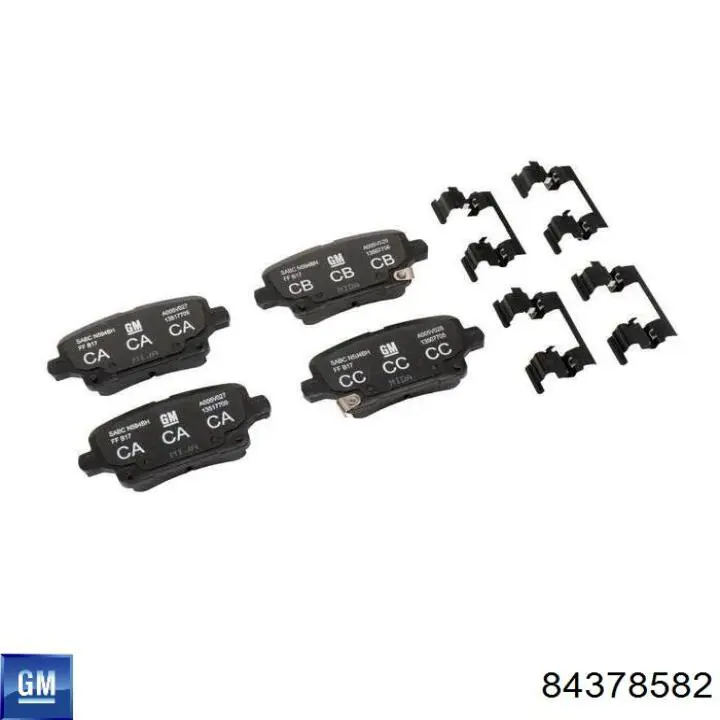 Передние тормозные колодки 84378582 General Motors