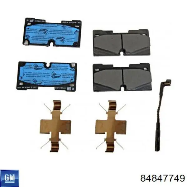 Передние тормозные колодки 84847749 General Motors