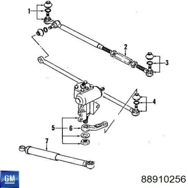 Рулевой наконечник 88910256 General Motors