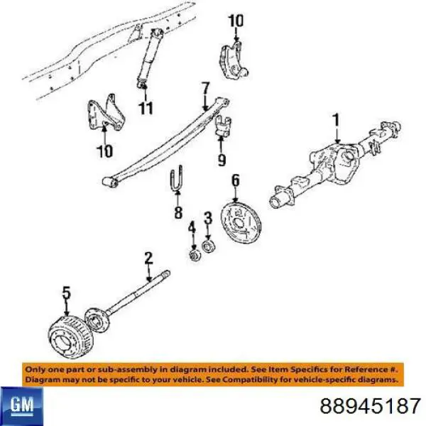 Амортизатор задний 88945450 General Motors