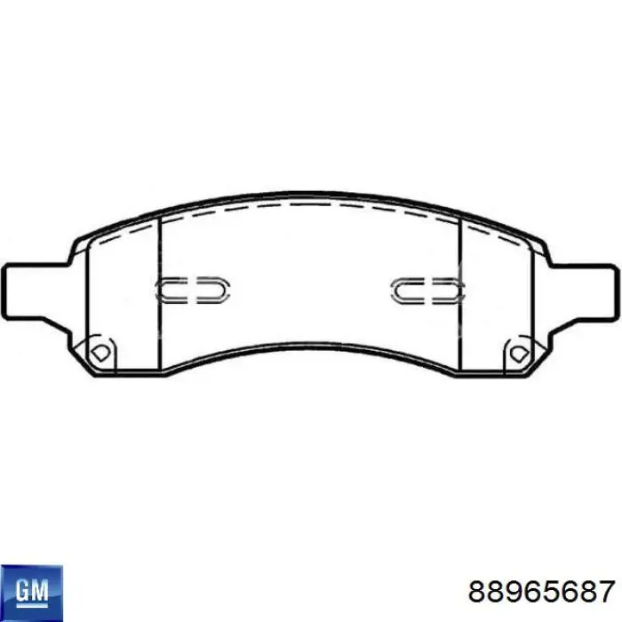 Передние тормозные колодки 19360236 General Motors