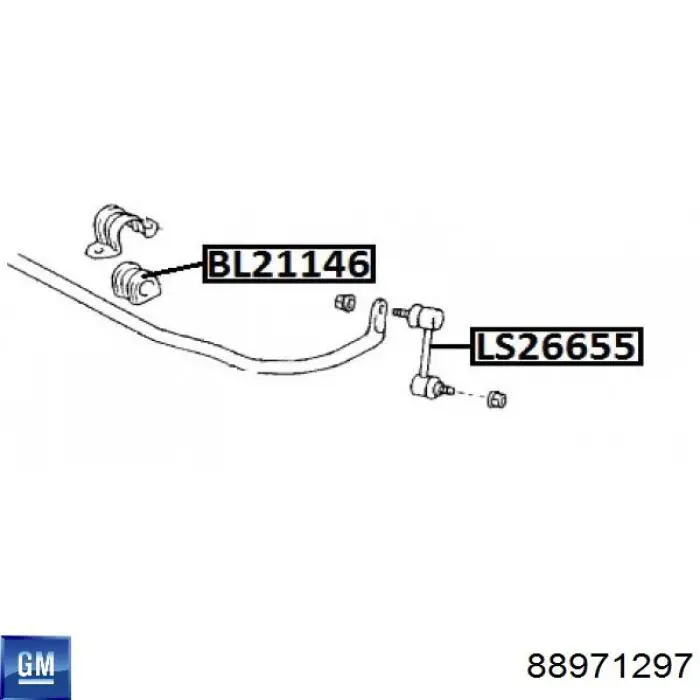 Линк стабилизатора, заднего General Motors 88971297 цена, от 12.67 USD