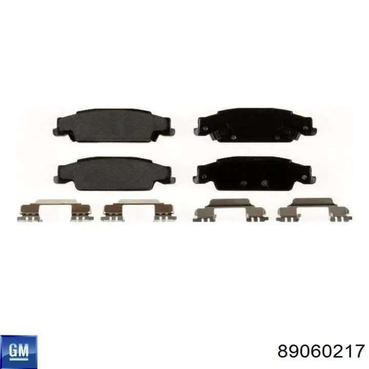 Задние тормозные колодки 89060217 General Motors