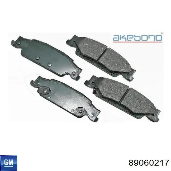 89060217 General Motors Колодки тормозные дисковые комплект
