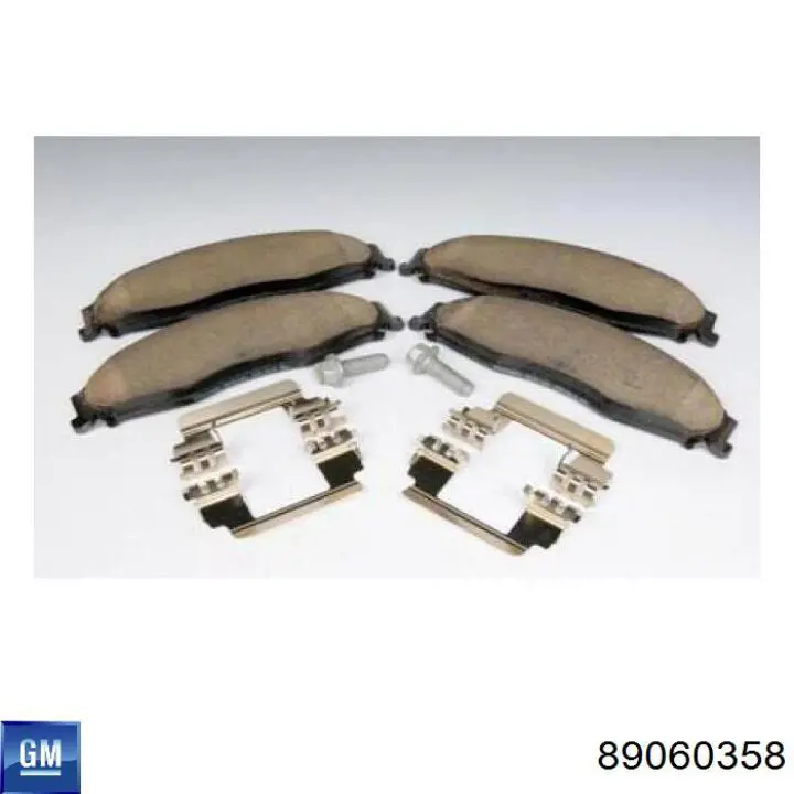 Передние тормозные колодки 89060358 General Motors