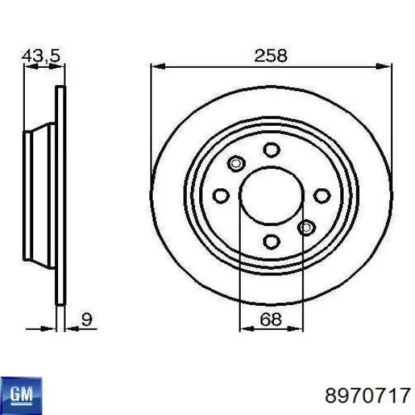 Задний тормозной диск General Motors 8970717 цена, от 29.19 USD