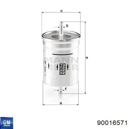 Элемент воздушного фильтра General Motors 90016571 цена, от 30.14 USD