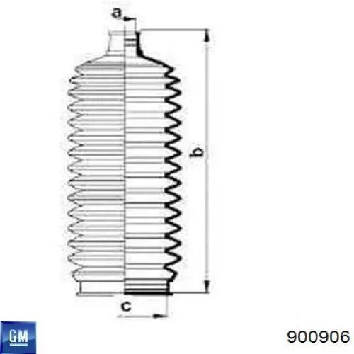 Пыльник рулевой рейки 900906 General Motors