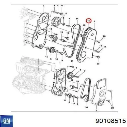 90108515 General Motors Прокладка термостата