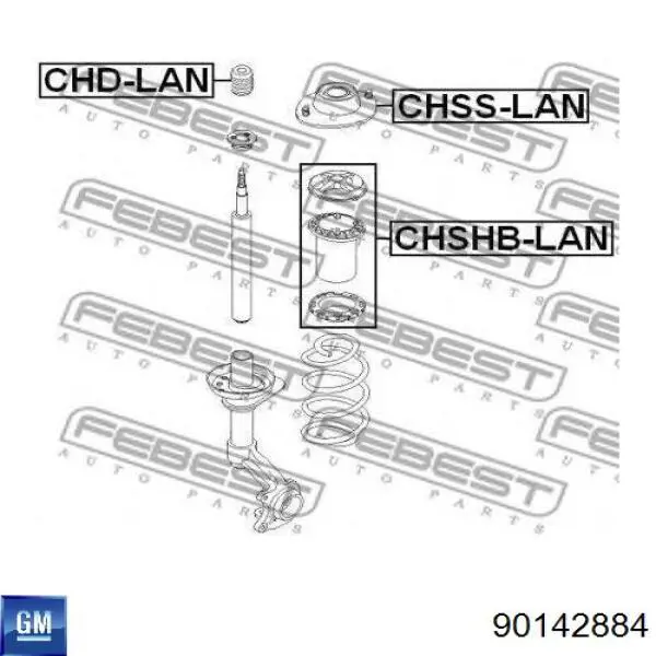 Купить 90142884 General Motors Буфер (отбойник) амортизатора переднего