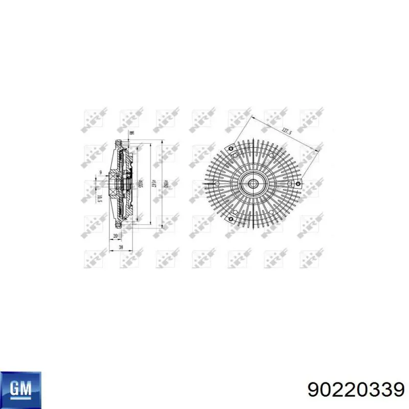 90220339 General Motors Гидромуфта привода вентилятора