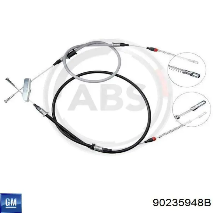90235948B General Motors Трос ручного тормоза задний правый/левый