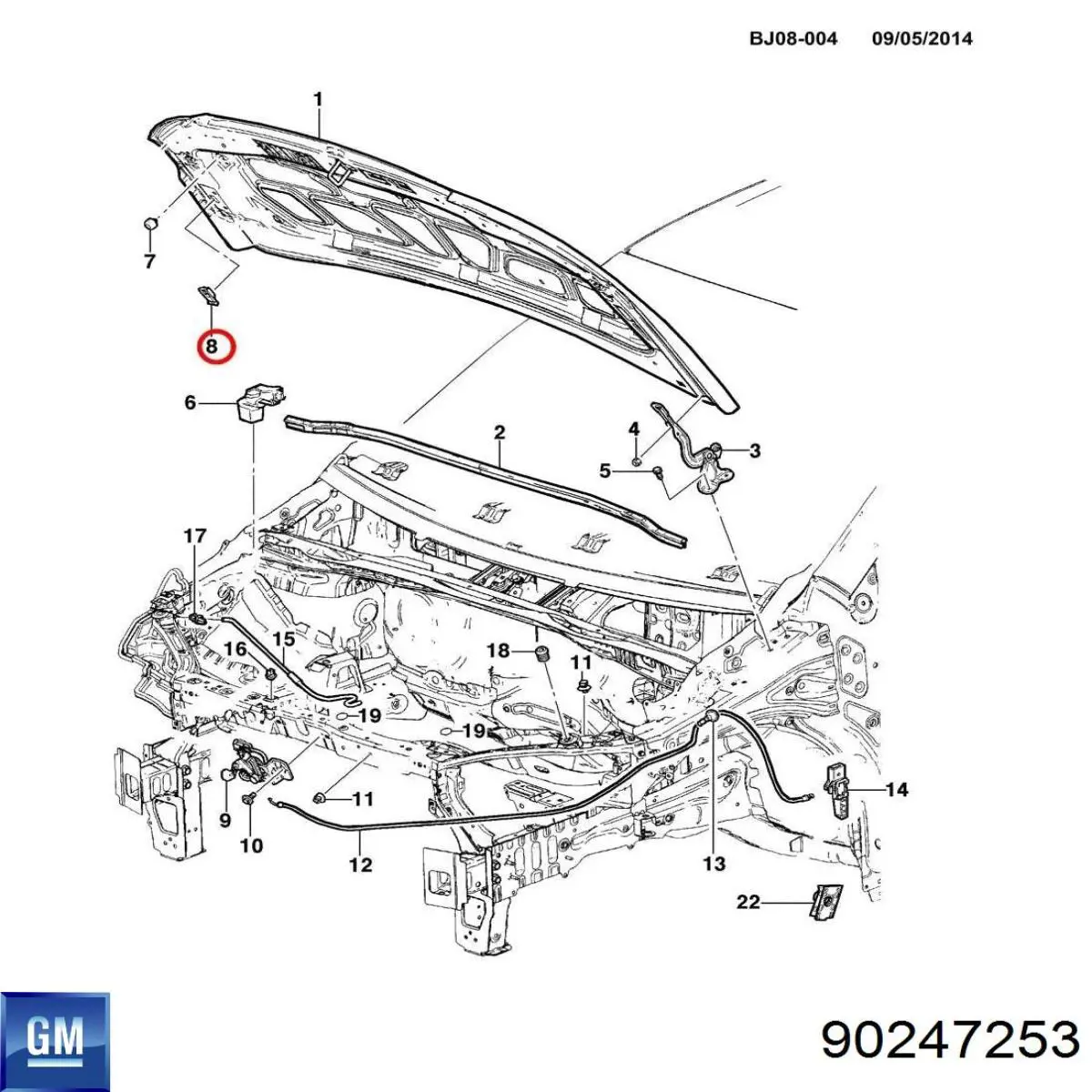 Купить 90247253 General Motors 