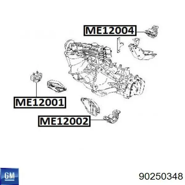 Подушка двигателя General Motors 90250348 цена, от 22.52 USD