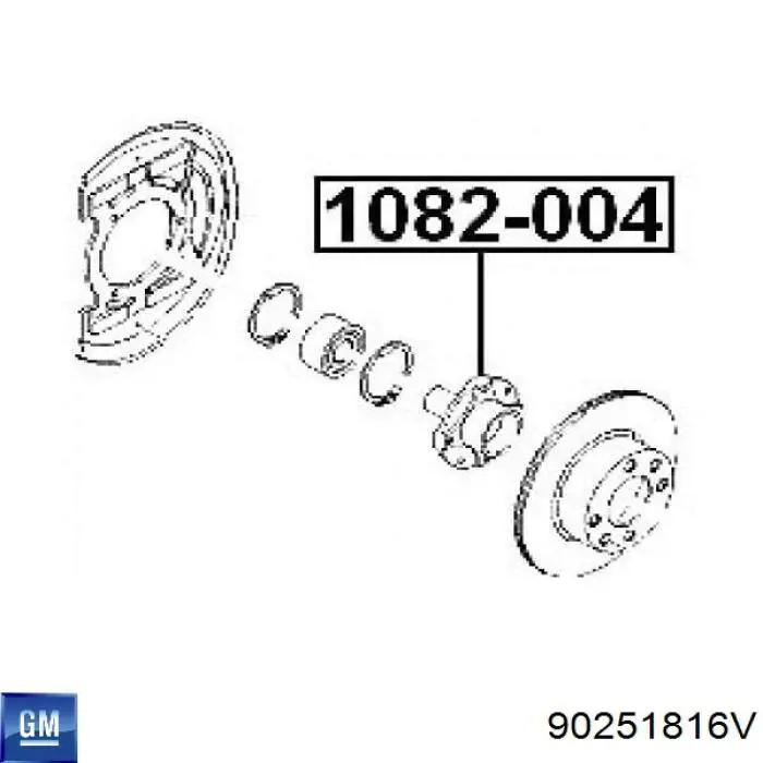 90251816V General Motors Ступица колеса передняя