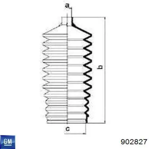 Пыльник рулевой рейки 902827 General Motors