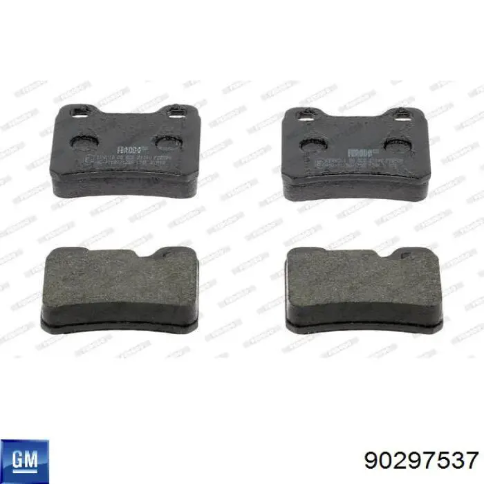 Колодки тормозные задние дисковые GM 90297537