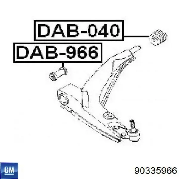 Сайлентблок переднего рычага 90335966 General Motors