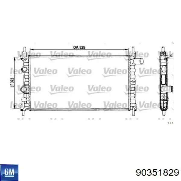 Радиатор 90351829 General Motors