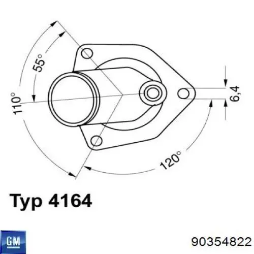 90354822 General Motors Авто термостат