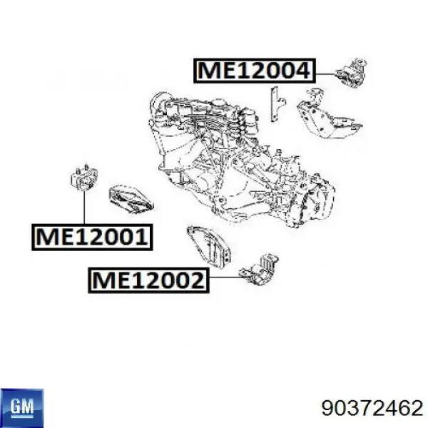 Coxim (suporte) traseiro de motor General Motors 90372462 preço, a partir de 77,81 USD