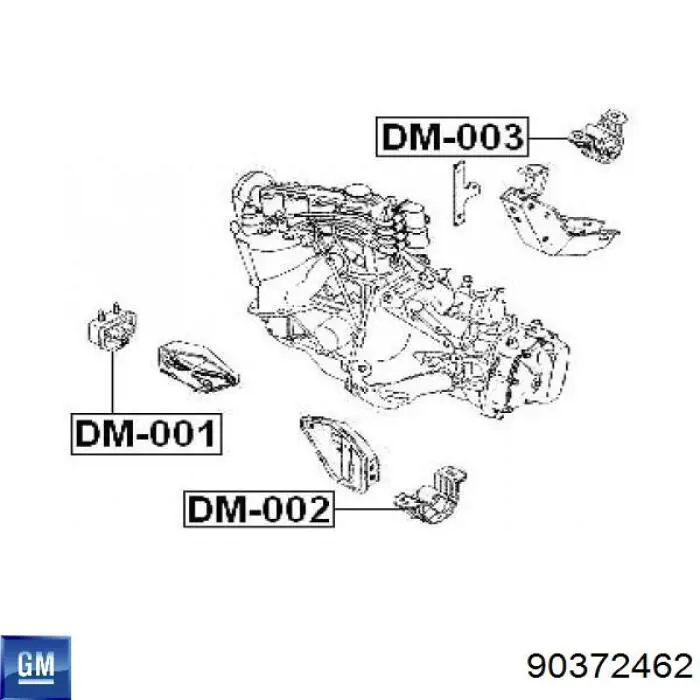 Compre 90372462 General Motors Coxim (suporte) traseiro de motor