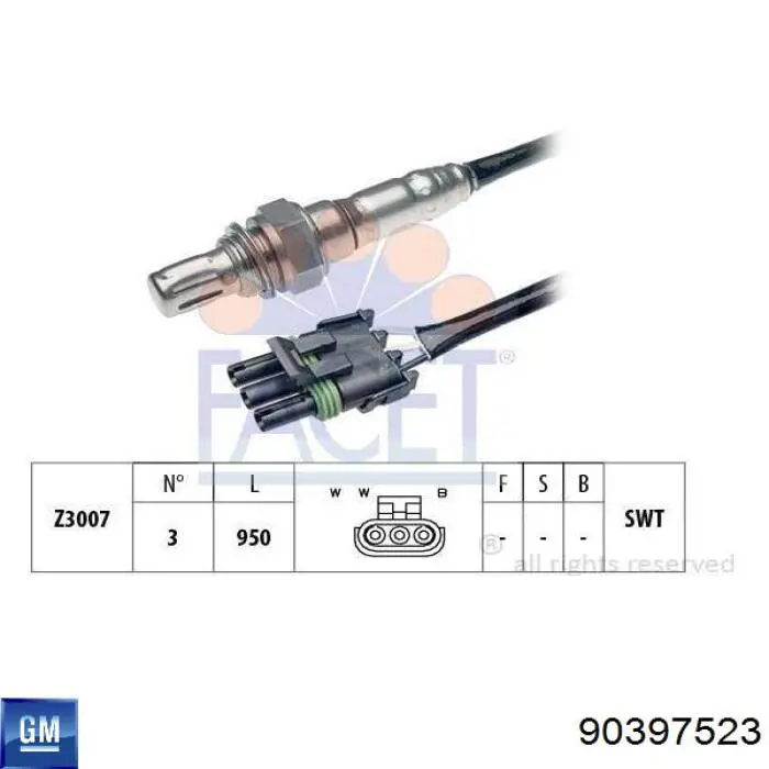 Купить 90397523 General Motors Датчик концентрации кислорода