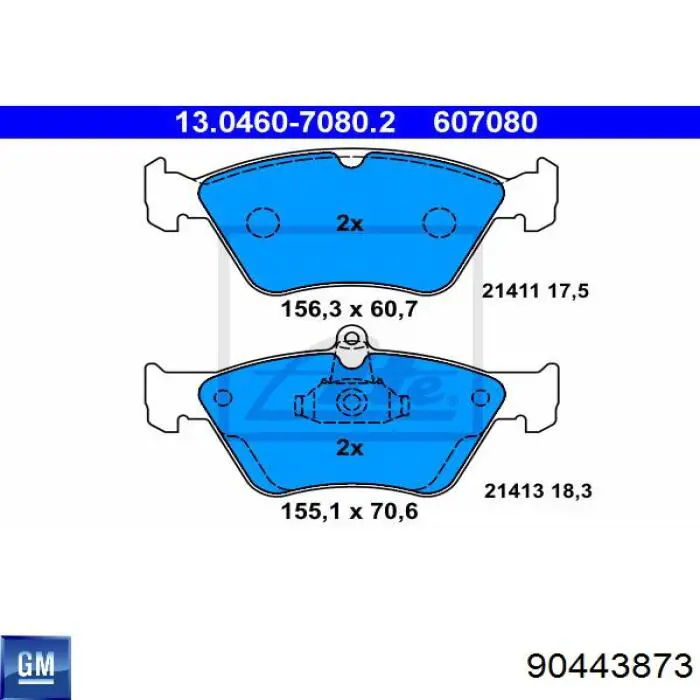 Купить 90443873 General Motors Колодки тормозные