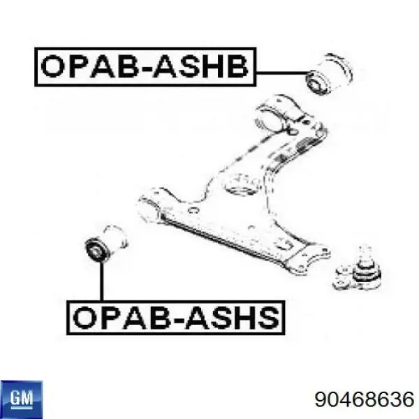 Сайлентблок переднего рычага 90468636 General Motors