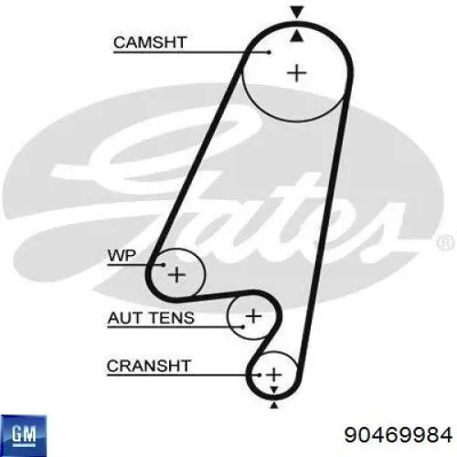 Зубчатый ремень General Motors 90469984 цена, от 11.34 USD