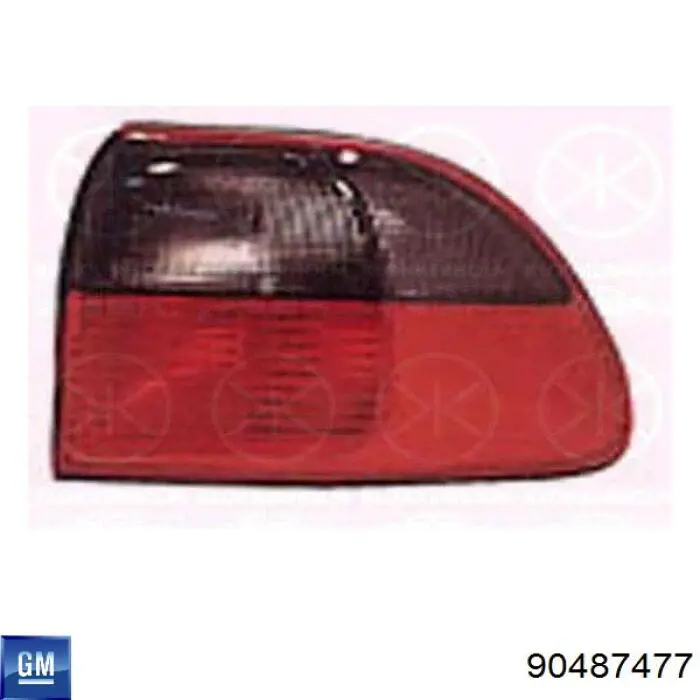 Фонарь задний левый внутренний 90487477 Opel