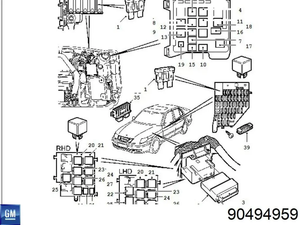 Реле бензонасоса 90494959 General Motors